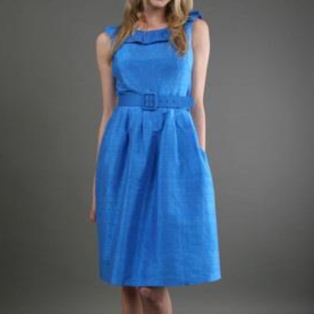 Kay Unger silk shantung dress